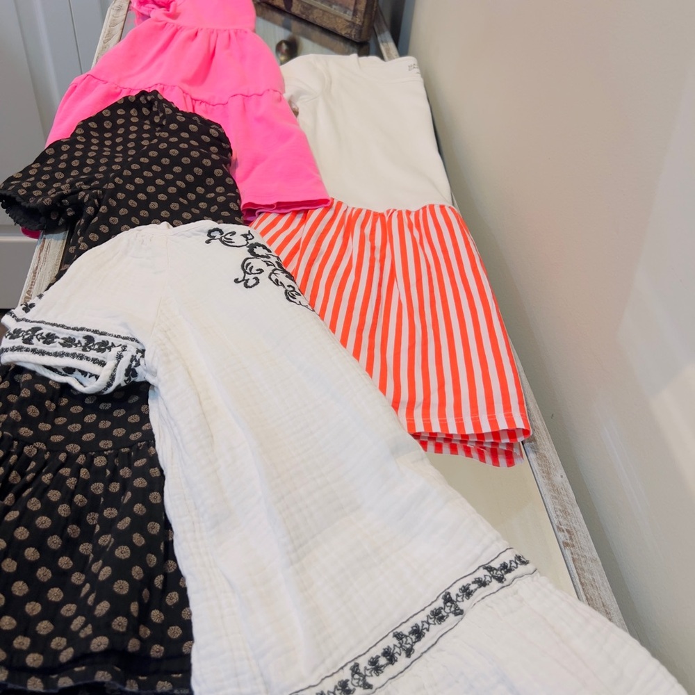 Colorful 7-8 years old girl Dresses Collection ( %100 cotton)